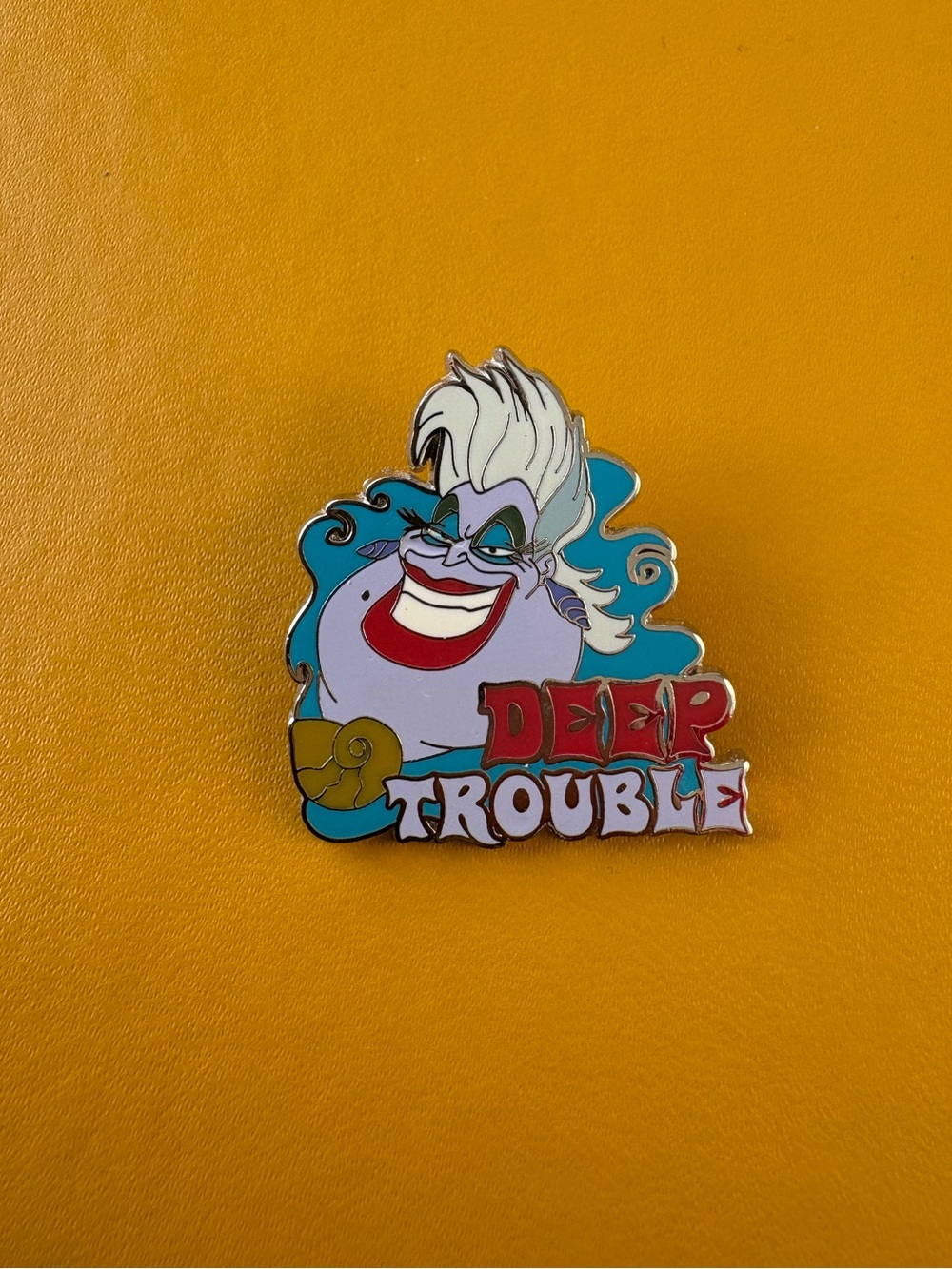Ursula 'Deep Trouble' Enamel Pin Teal Villain Attributes Mystery Collection